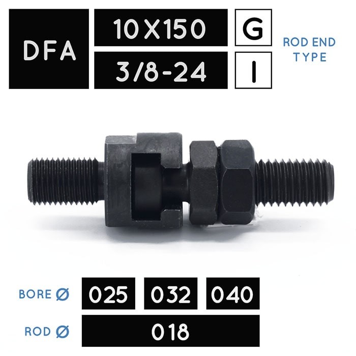 DFA10X150 • DFA3/8-24 • Cuplă oscilantă filet mamă