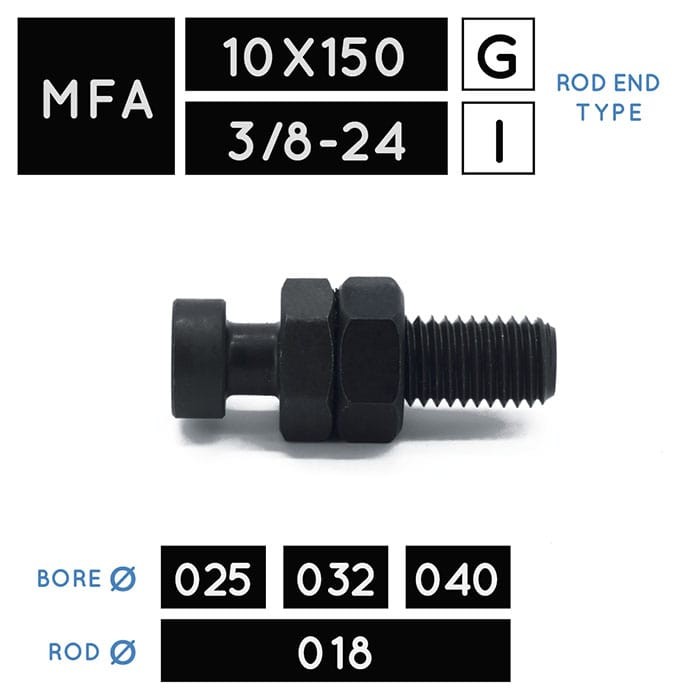 MFA10X150 • MFA3/8-24 • Cuplă oscilantă filet tată