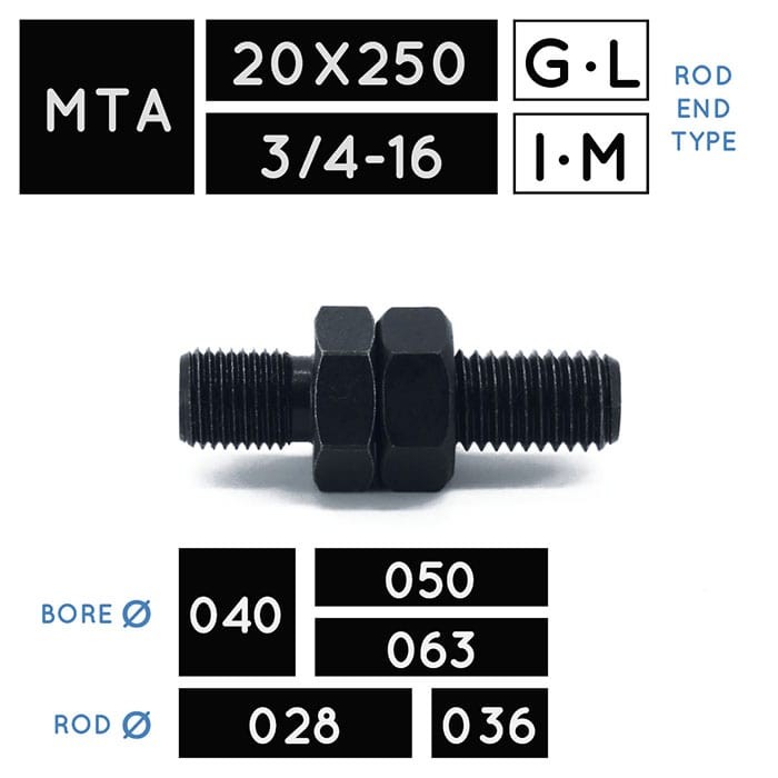 MTA20X250 • MTA3/4-16 • Accesoriu capăt tijă fix